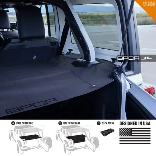 Jeep Wrangler JL 4DR Cargo Cover LITE (2018+) - JL4CC-L-HT-JL4CC-L-ST-JL4FD-L-HT-JL4FD-L-ST-  DRIVEN - 2