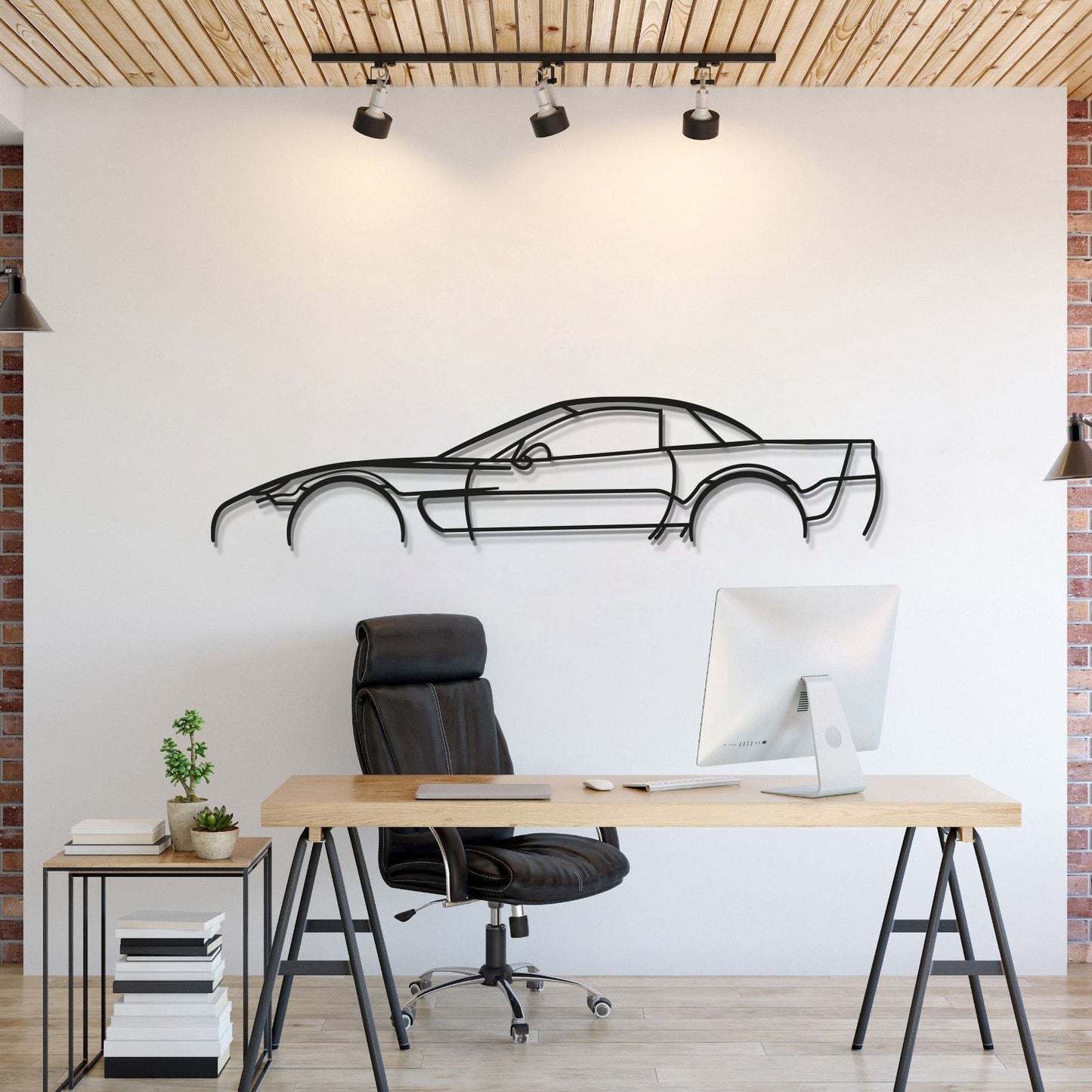 2002 Corvette C5 Z06 Metal Car Wall Art - MT0295 - MT0295B49L-MT0295B69L-MT0295B80L-MT0295B99L-MT0295B120L-  DRIVEN - 1