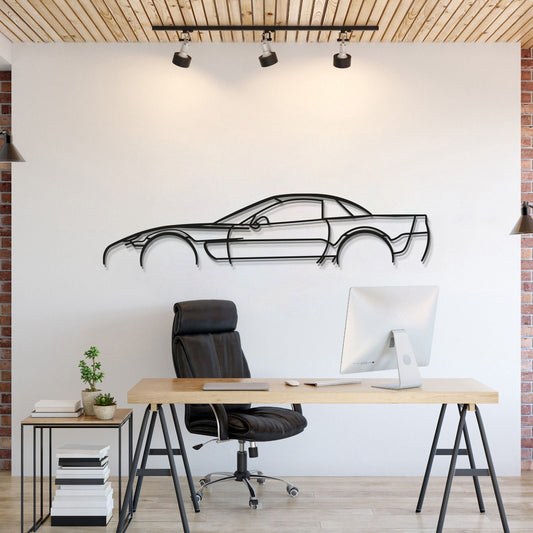 2002 Corvette C5 Z06 Metal Car Wall Art - MT0295 - MT0295B49L-MT0295B69L-MT0295B80L-MT0295B99L-MT0295B120L-  DRIVEN - 1