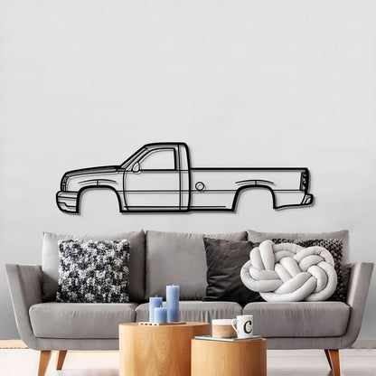 2005 Silverado Metal Car Wall Art - MT0324 - MT0324B49L-MT0324B69L-MT0324B80L-MT0324B99L-MT0324B120L-  DRIVEN - 2