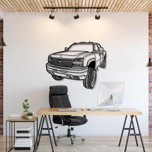 2007 Silverado Perspective Metal Car Wall Art - MT1151 - MT1151B69L-MT1151B80L-MT1151B99L-MT1151B115L-MT1151B140L-  DRIVEN - 1