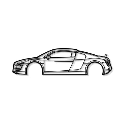 2007 R8 Metal Car Wall Art - MT0347 - MT0347B49L-MT0347B69L-MT0347B80L-MT0347B99L-MT0347B120L-  DRIVEN - 8