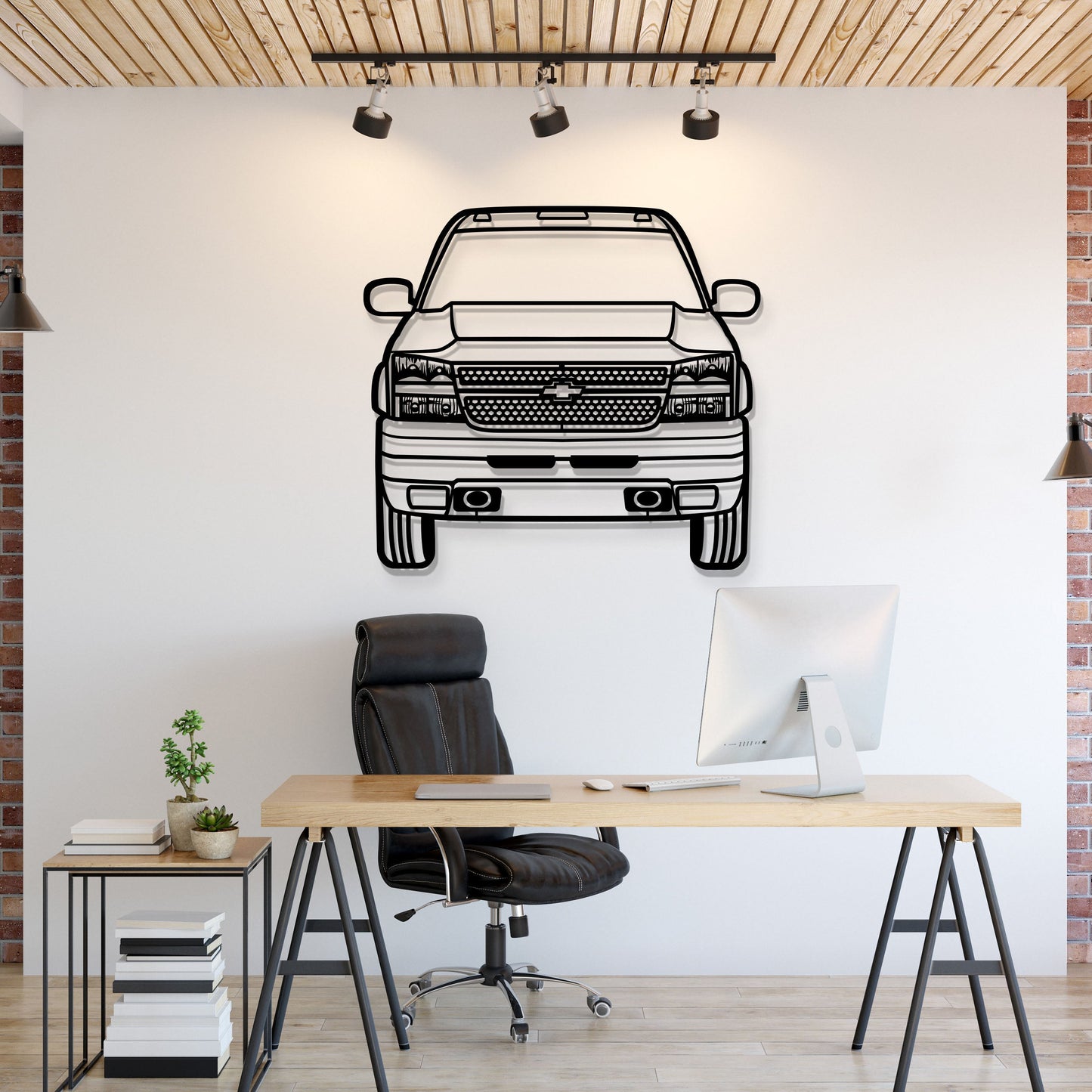 2007 Silverado Duramax 3500 Front View Metal Car Wall Art - MT1333 - MT1333B69-MT1333B80-MT1333B99-MT1333B115-MT1333B140-  DRIVEN - 1