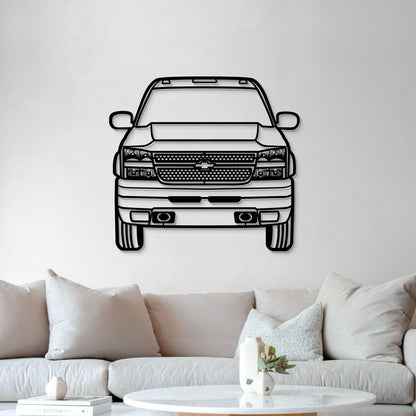 2007 Silverado Duramax 3500 Front View Metal Car Wall Art - MT1333 - MT1333B69-MT1333B80-MT1333B99-MT1333B115-MT1333B140-  DRIVEN - 5
