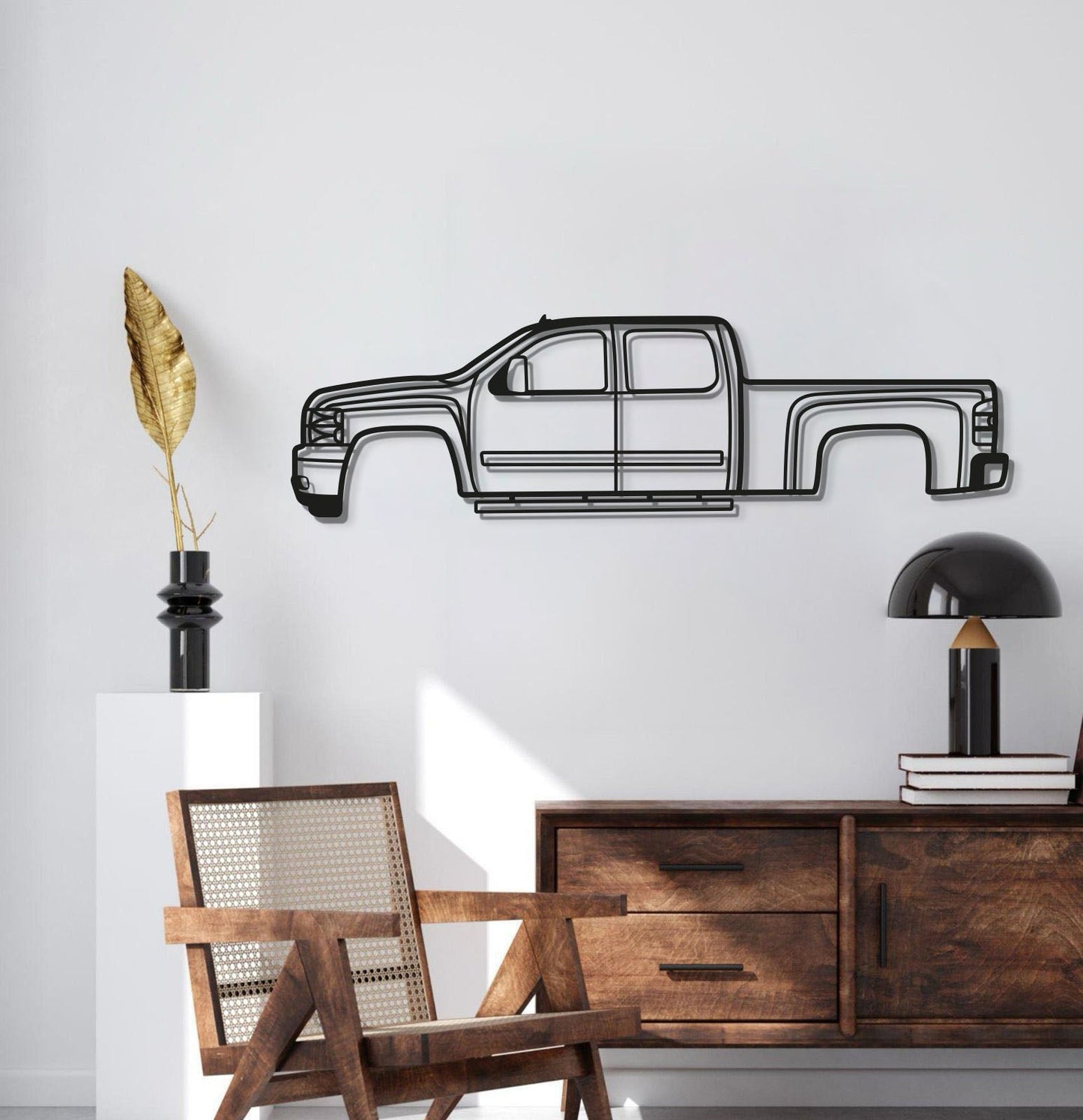 2007 Silverado 1500 2nd Gen Metal Car Wall Art - MT0350 - MT0350B49L-MT0350B69L-MT0350B80L-MT0350B99L-MT0350B120L-  DRIVEN - 2