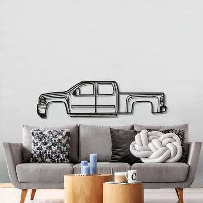 2007 Silverado 1500 2nd Gen Metal Car Wall Art - MT0350 - MT0350B49L-MT0350B69L-MT0350B80L-MT0350B99L-MT0350B120L-  DRIVEN - 3