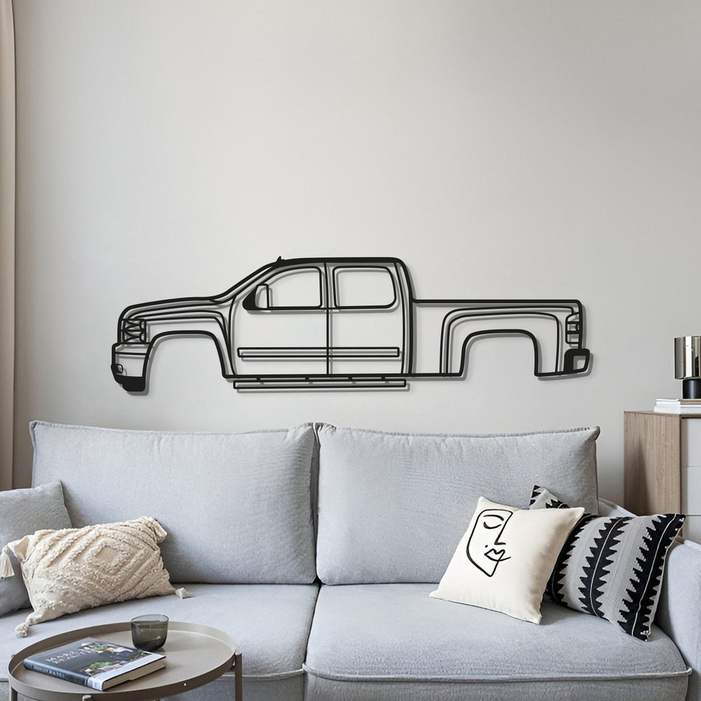 2007 Silverado 1500 2nd Gen Metal Car Wall Art - MT0350 - MT0350B49L-MT0350B69L-MT0350B80L-MT0350B99L-MT0350B120L-  DRIVEN - 4