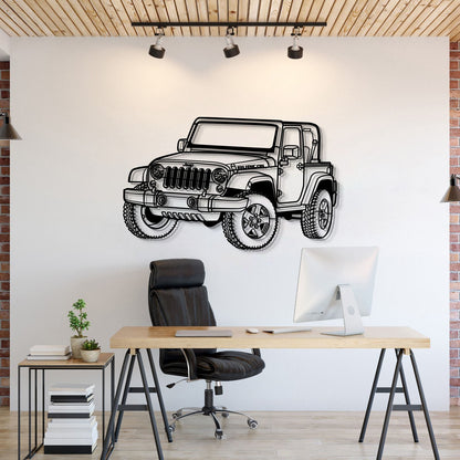 2007 Wrangler Rubicon Perspective Metal Car Wall Art - MT1278 - MT1278B69L-MT1278B80L-MT1278B99L-MT1278B115L-MT1278B140L-  DRIVEN - 1