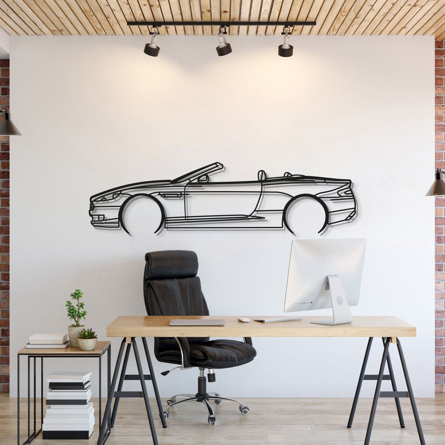 2008 DB9 Convertible Metal Car Wall Art - MT0362 - MT0362B49L-  DRIVEN - 1