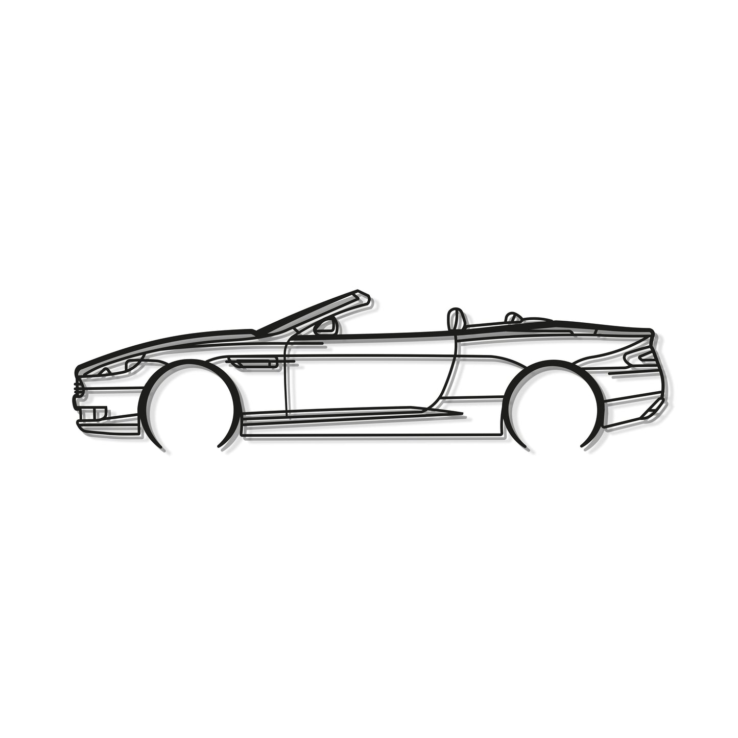 2008 DB9 Convertible Metal Car Wall Art - MT0362 - MT0362B49L-  DRIVEN - 8