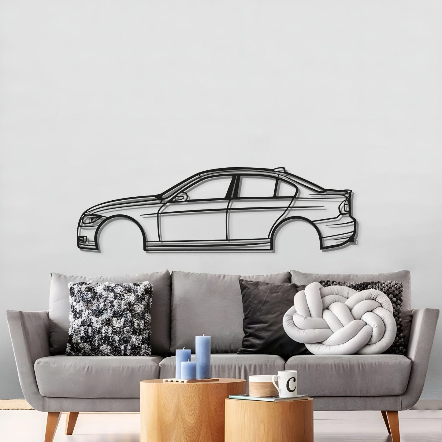 2008 3 SERIES E90 Metal Car Wall Art - MT0359 - MT0359B49L-MT0359B69L-MT0359B80L-MT0359B99L-MT0359B120L-  DRIVEN - 3