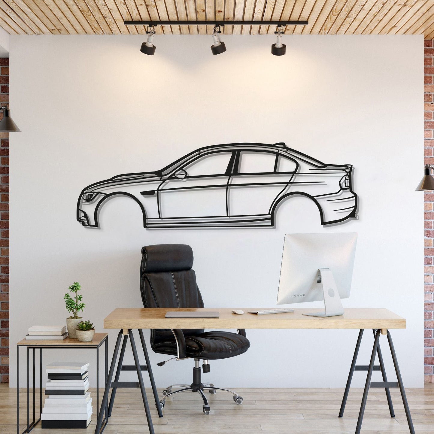 2008 E90 M3 Metal Car Wall Art - MT0363 - MT0363B49L-  DRIVEN - 1