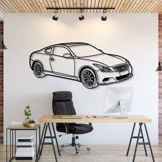 2009 G37 Coupe Perspective Metal Car Wall Art - MT1275 - MT1275B69L-MT1275B80L-MT1275B99L-MT1275B115L-MT1275B140L-  DRIVEN - 1