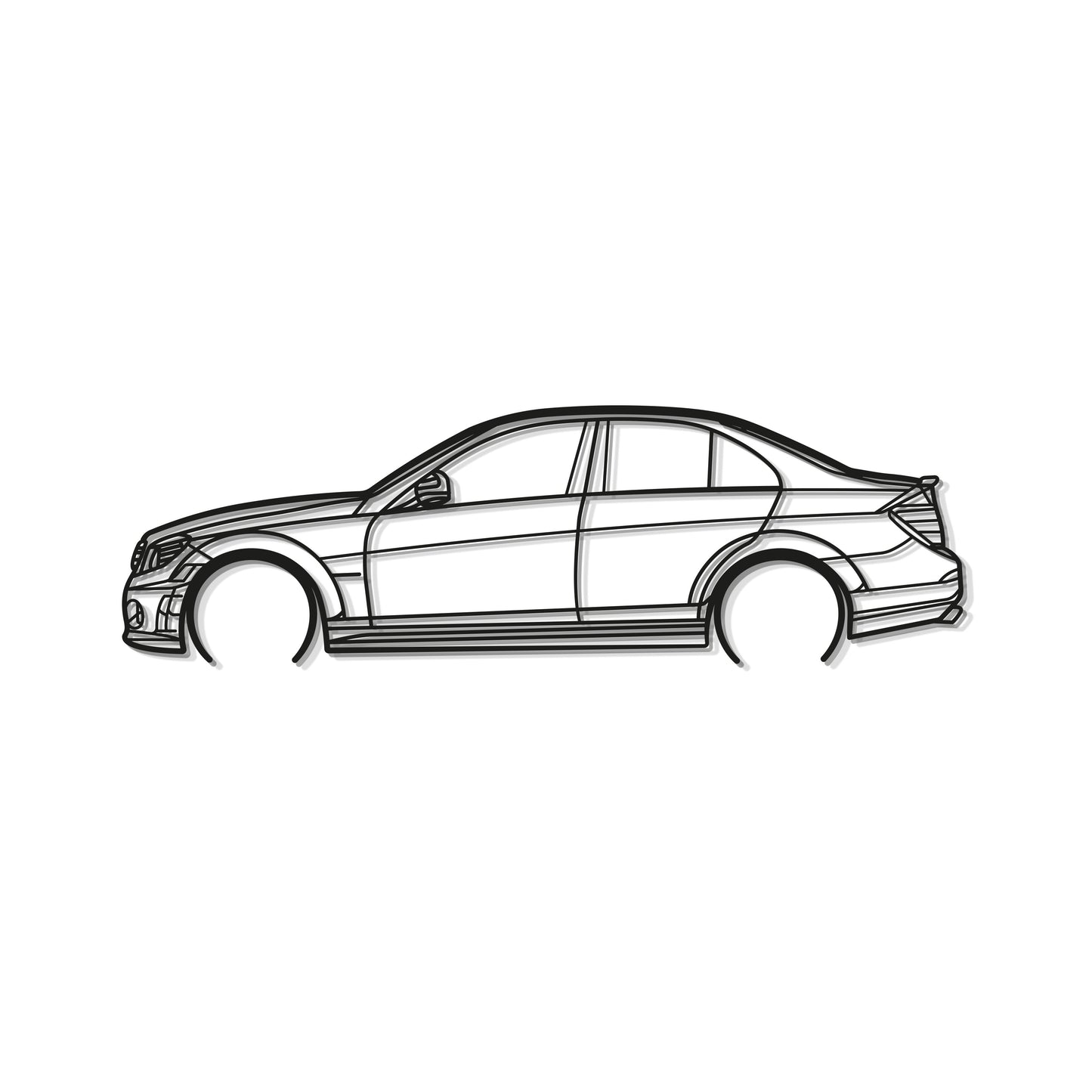 2009 C63 AMG Metal Car Wall Art - MT0382 - MT0382B49L-MT0382B69L-MT0382B80L-MT0382B99L-MT0382B120L-  DRIVEN - 8