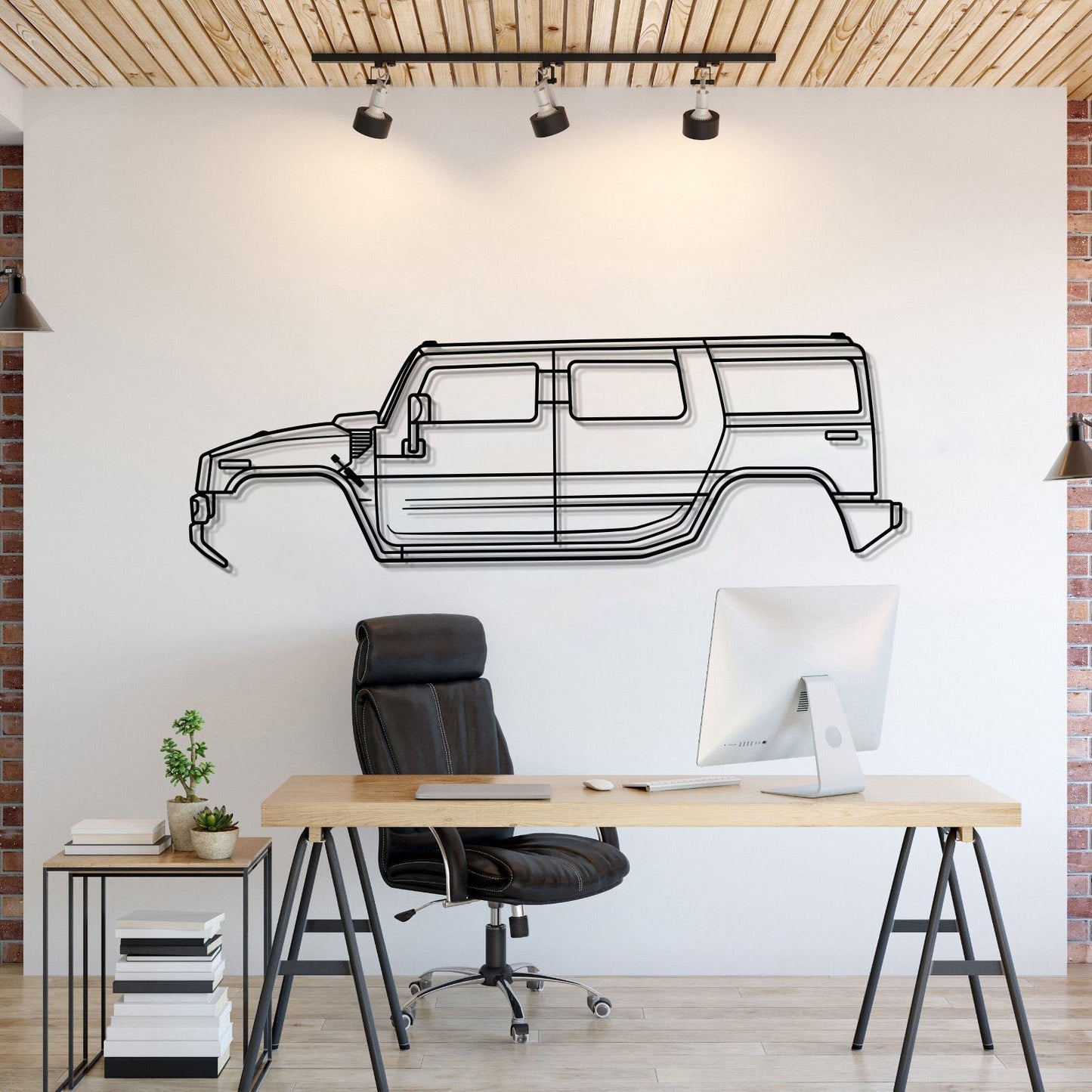 2010 H2 Metal Car Wall Art - MT0404 - MT0404B49L-MT0404B69L-MT0404B80L-MT0404B99L-MT0404B120L-  DRIVEN - 1