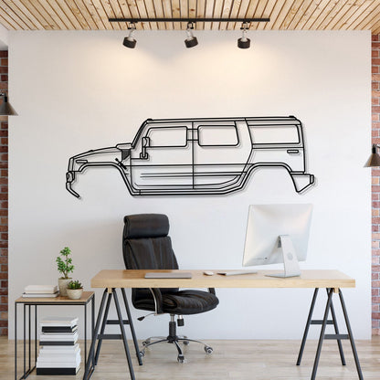 2010 H2 Metal Car Wall Art - MT0404 - MT0404B49L-MT0404B69L-MT0404B80L-MT0404B99L-MT0404B120L-  DRIVEN - 1