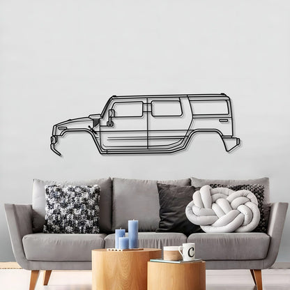 2010 H2 Metal Car Wall Art - MT0404 - MT0404B49L-MT0404B69L-MT0404B80L-MT0404B99L-MT0404B120L-  DRIVEN - 3