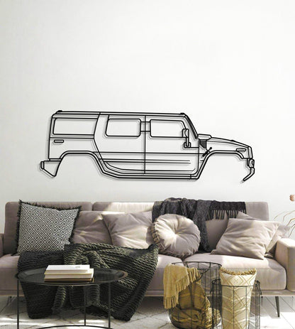 2010 H2 Metal Car Wall Art - MT0404 - MT0404B49L-MT0404B69L-MT0404B80L-MT0404B99L-MT0404B120L-  DRIVEN - 6