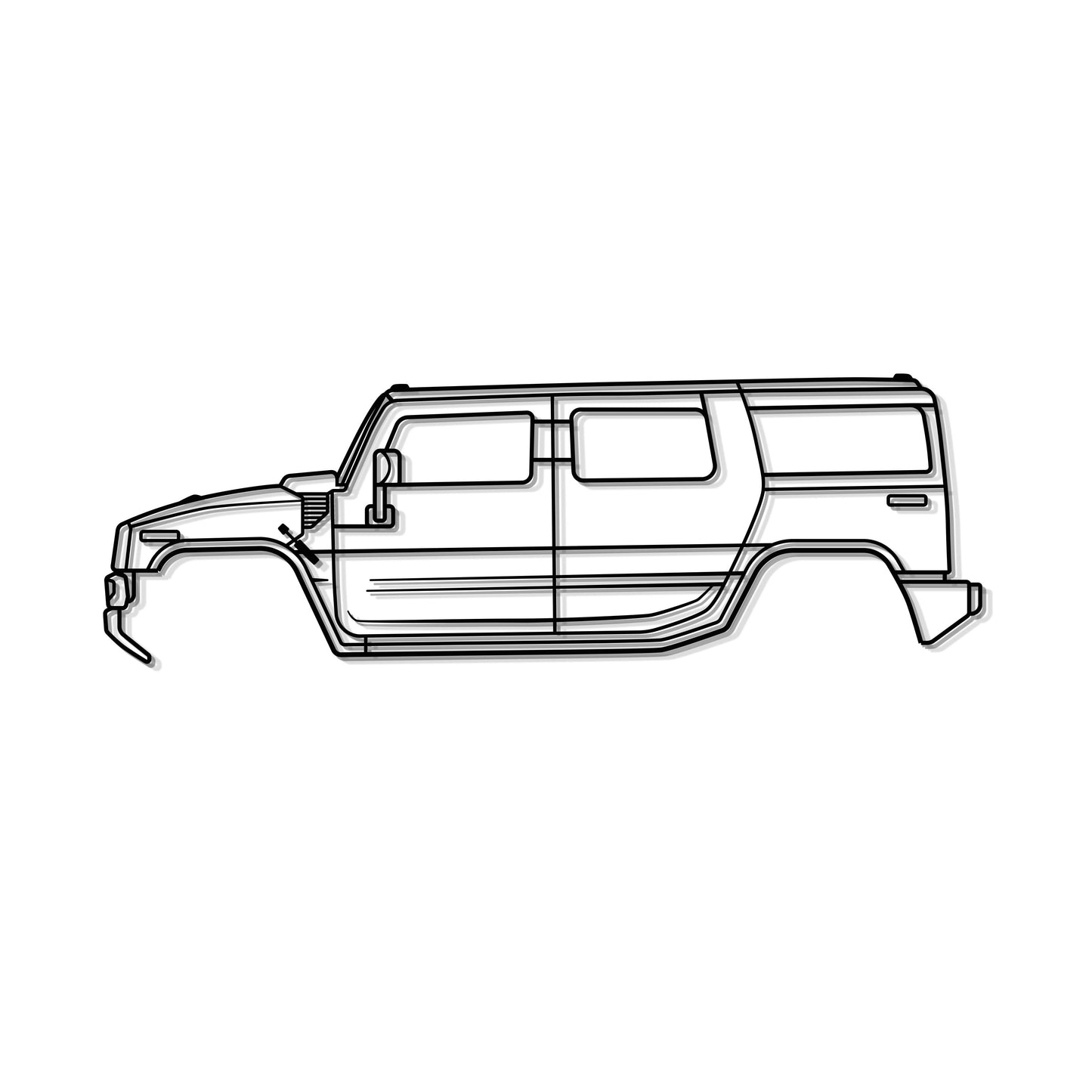 2010 H2 Metal Car Wall Art - MT0404 - MT0404B49L-MT0404B69L-MT0404B80L-MT0404B99L-MT0404B120L-  DRIVEN - 8
