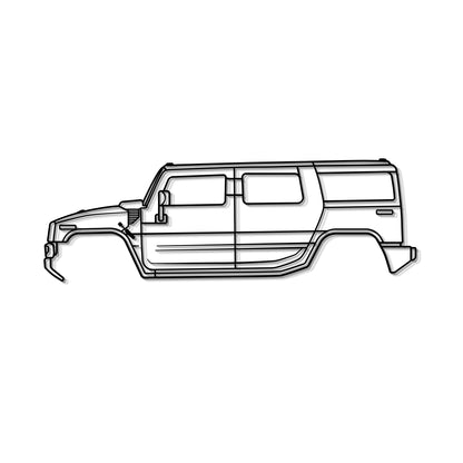 2010 H2 Metal Car Wall Art - MT0404 - MT0404B49L-MT0404B69L-MT0404B80L-MT0404B99L-MT0404B120L-  DRIVEN - 8