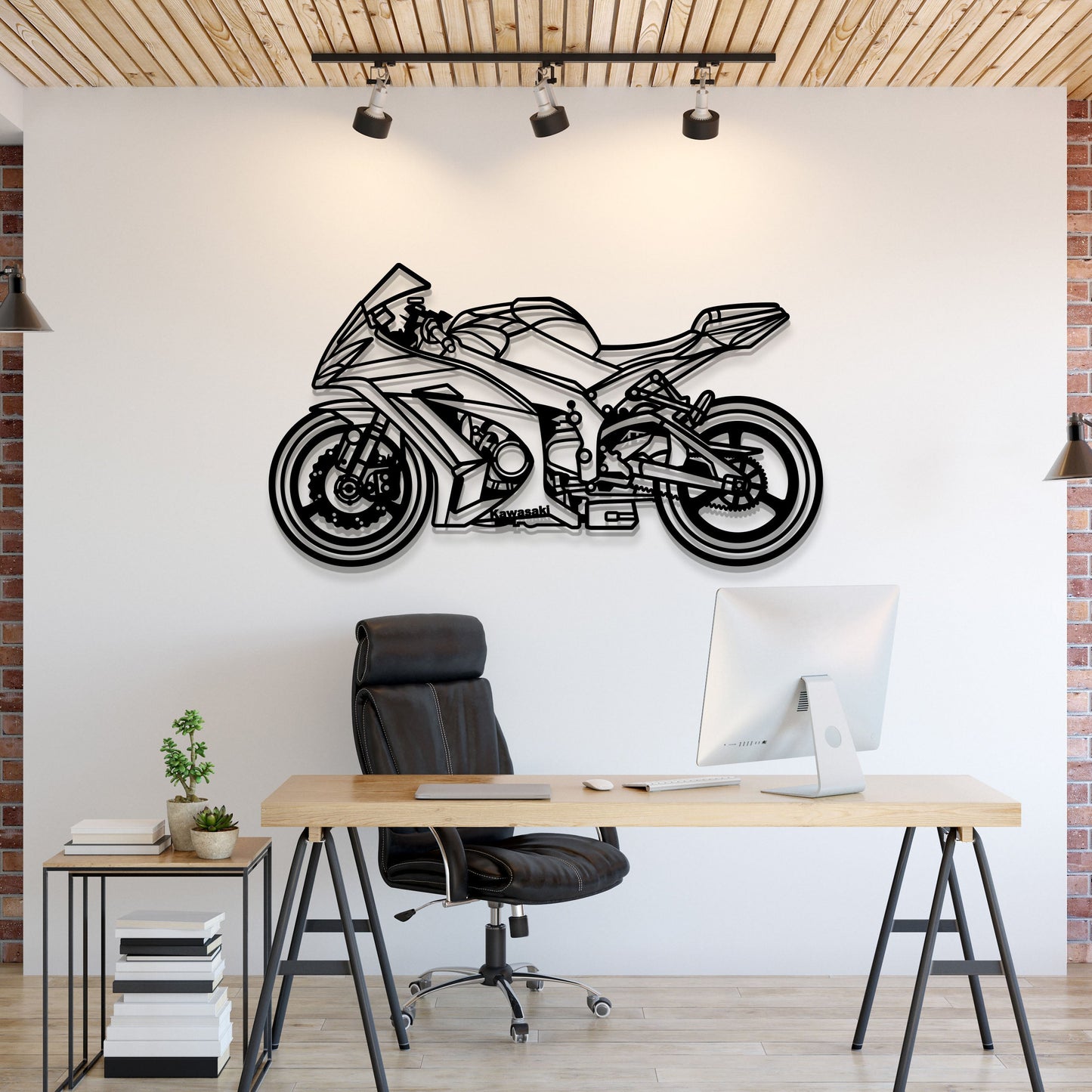2011 ZX10 R Metal Motorcycle Wall Art - MT1403 - MT1403B49L-MT1403B69L-MT1403B80L-MT1403B99L-MT1403B115L-  DRIVEN - 1