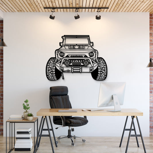 2012 Wrangler Custom Front View Metal Car Wall Art - MT1354 - MT1354B69-MT1354B80-MT1354B99-MT1354B115-MT1354B140-  DRIVEN - 1