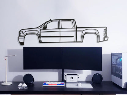 2013 Sierra 1500 3rd Gen Metal Car Wall Art - MT0489 - MT0489B49L-MT0489B69L-MT0489B80L-MT0489B99L-MT0489B120L-  DRIVEN - 8