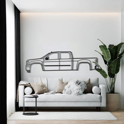 2013 Sierra 1500 3rd Gen Metal Car Wall Art - MT0489 - MT0489B49L-MT0489B69L-MT0489B80L-MT0489B99L-MT0489B120L-  DRIVEN - 3