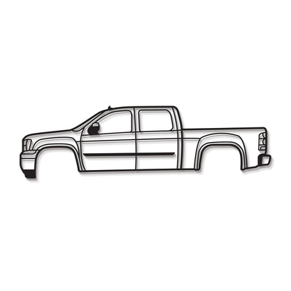 2013 Sierra 1500 3rd Gen Metal Car Wall Art - MT0489 - MT0489B49L-MT0489B69L-MT0489B80L-MT0489B99L-MT0489B120L-  DRIVEN - 10