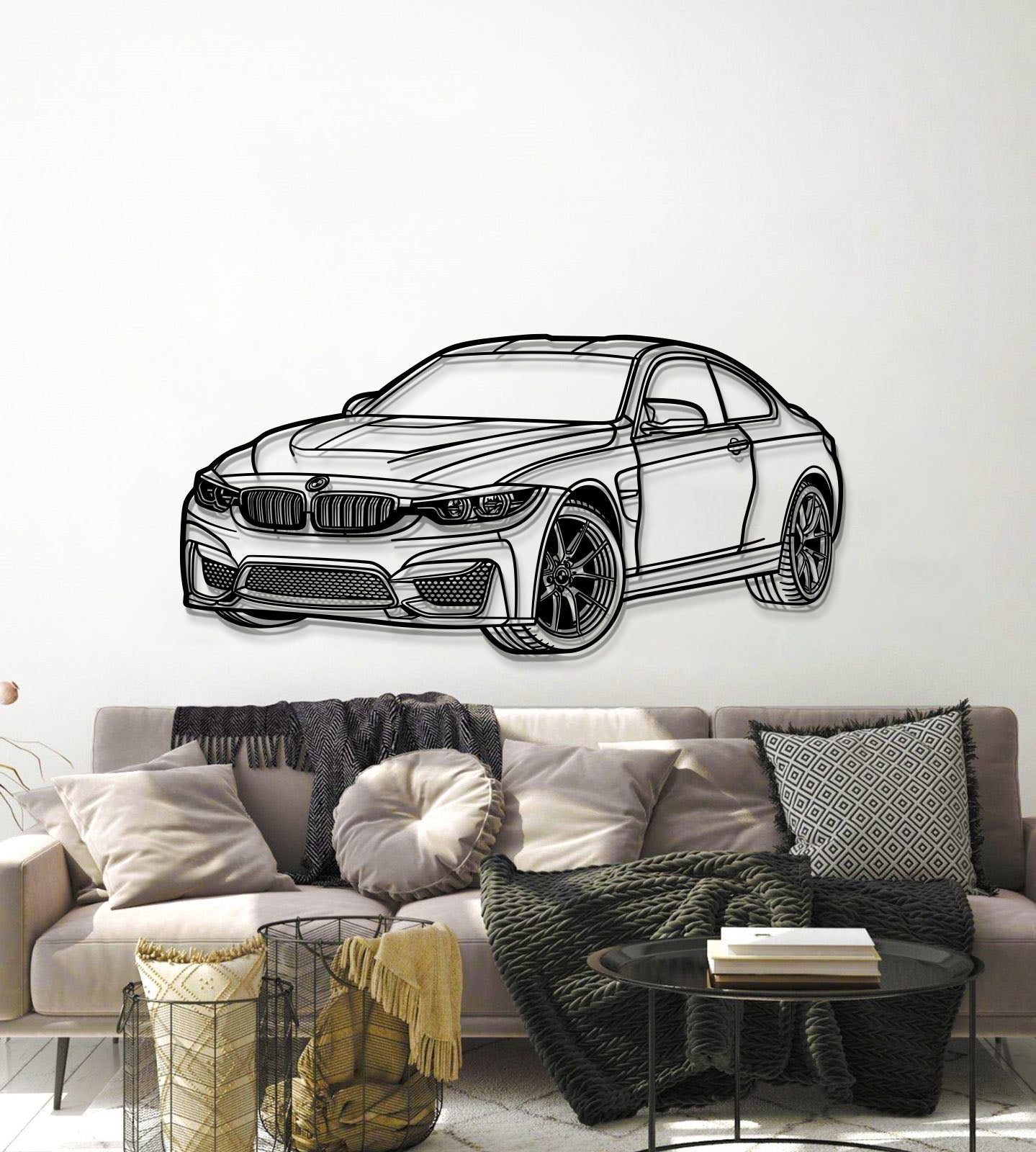 2014 F82 M4 Perspective Metal Car Wall Art - MT1143 - MT1143B69L-MT1143B80L-MT1143B99L-MT1143B115L-MT1143B140L-  DRIVEN - 5