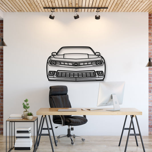 2014 Camaro Front View Metal Car Wall Art - MT1334 - MT1334B69-MT1334B80-MT1334B99-MT1334B115-MT1334B140-  DRIVEN - 1