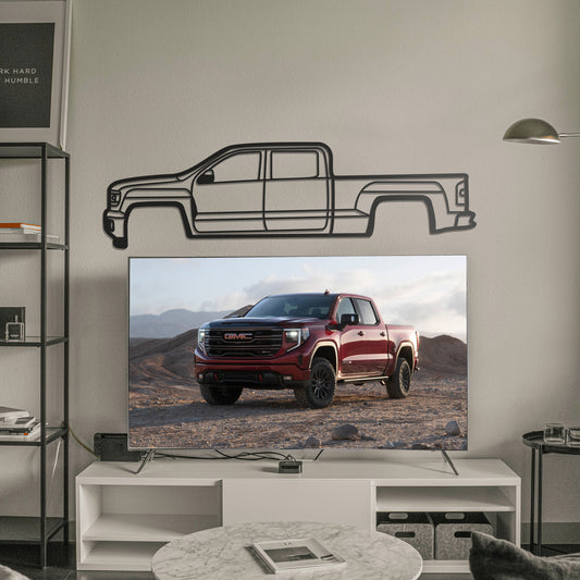2014 Sierra 1500 4th Gen Metal Car Wall Art - MT0511 - MT0511B49L-MT0511B69L-MT0511B80L-MT0511B99L-MT0511B120L-  DRIVEN - 2