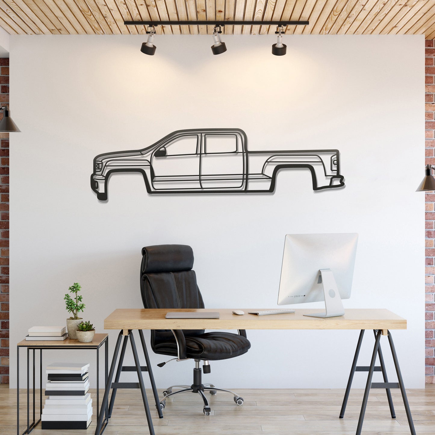 2014 Sierra 1500 4th Gen Metal Car Wall Art - MT0511 - MT0511B49L-  DRIVEN - 1