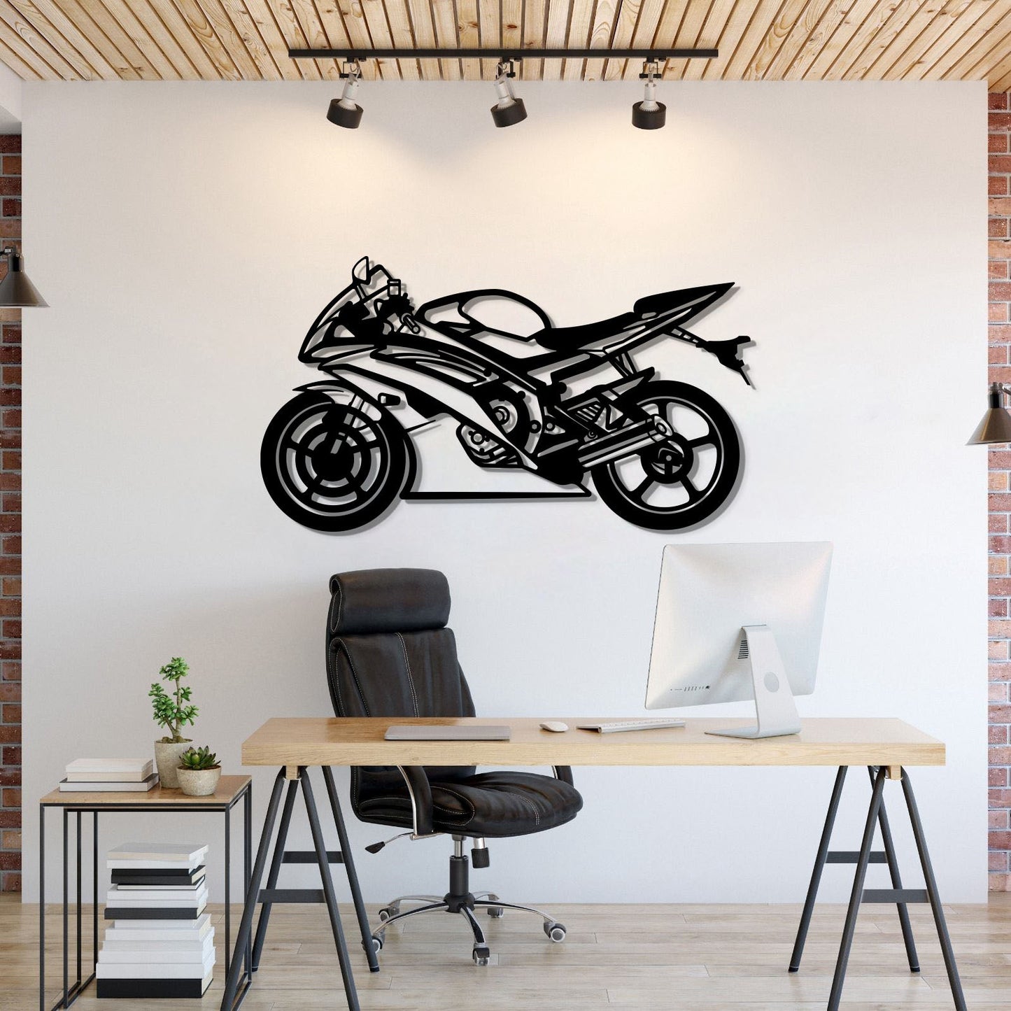 2014 R6 Metal Motorcycle Wall Art - MT0509 - MT0509B49L-MT0509B69L-MT0509B80L-MT0509B99L-MT0509B115L-  DRIVEN - 1
