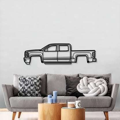 2015 Silverado 1500 Metal Car Wall Art - MT0540 - MT0540B49L-MT0540B69L-MT0540B80L-MT0540B99L-MT0540B120L-  DRIVEN - 2