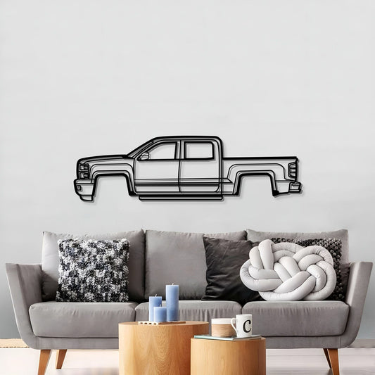 2015 Silverado 1500 Metal Car Wall Art - MT0540 - MT0540B49L-MT0540B69L-MT0540B80L-MT0540B99L-MT0540B120L-  DRIVEN - 2