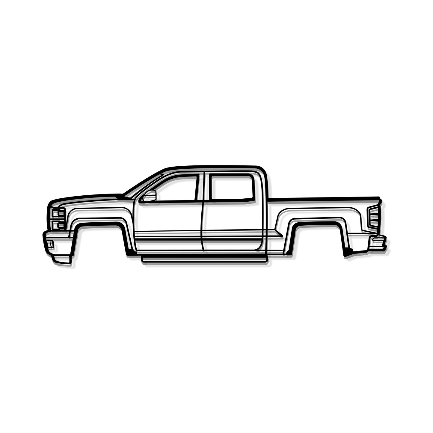 2015 Silverado 1500 Metal Car Wall Art - MT0540 - MT0540B49L-MT0540B69L-MT0540B80L-MT0540B99L-MT0540B120L-  DRIVEN - 8