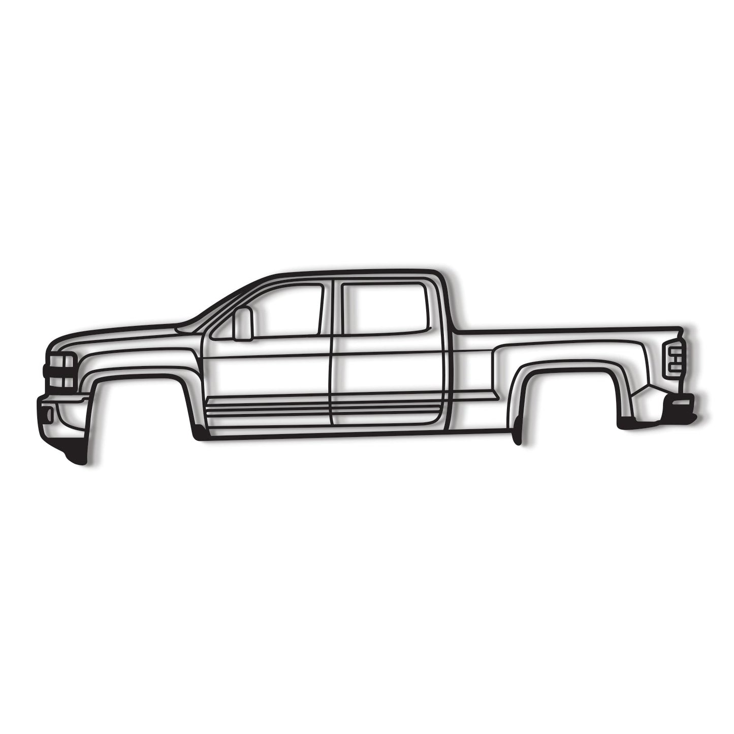 2015  Silverado 2500HD Metal Car Wall Art - MT0516 - MT0516B49L-MT0516B69L-MT0516B80L-MT0516B99L-MT0516B120L-  DRIVEN - 10