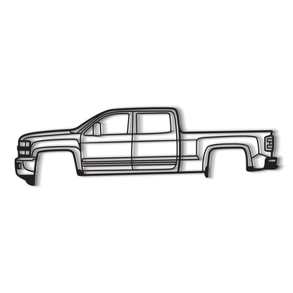 2015  Silverado 2500HD Metal Car Wall Art - MT0516 - MT0516B49L-MT0516B69L-MT0516B80L-MT0516B99L-MT0516B120L-  DRIVEN - 10
