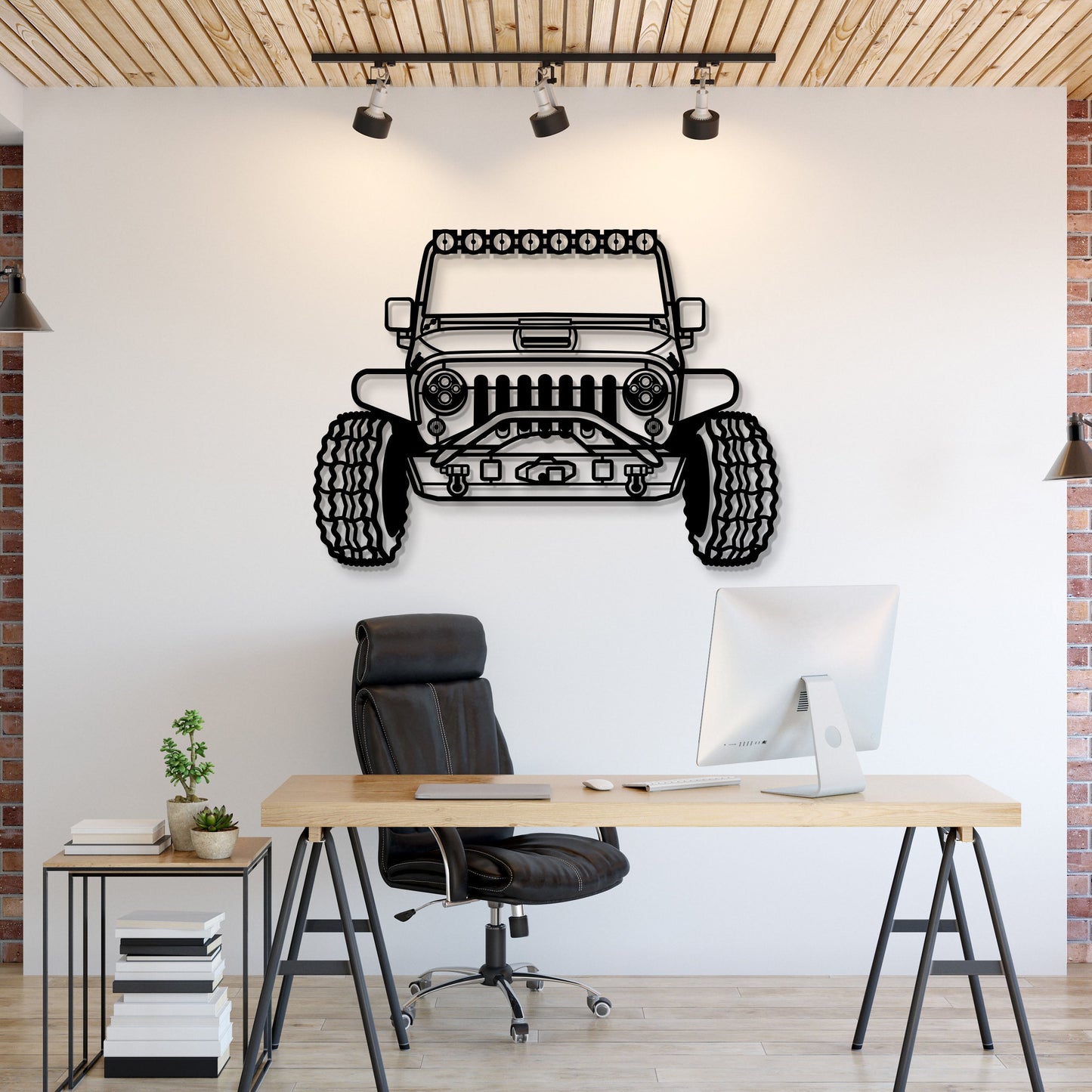 2015 Wrangler Custom Front View Metal Car Wall Art - MT1355 - MT1355B69-MT1355B80-MT1355B99-MT1355B115-MT1355B140-  DRIVEN - 1