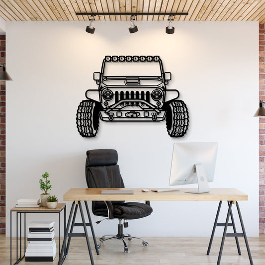 2015 Wrangler Custom Front View Metal Car Wall Art - MT1355 - MT1355B69-MT1355B80-MT1355B99-MT1355B115-MT1355B140-  DRIVEN - 1