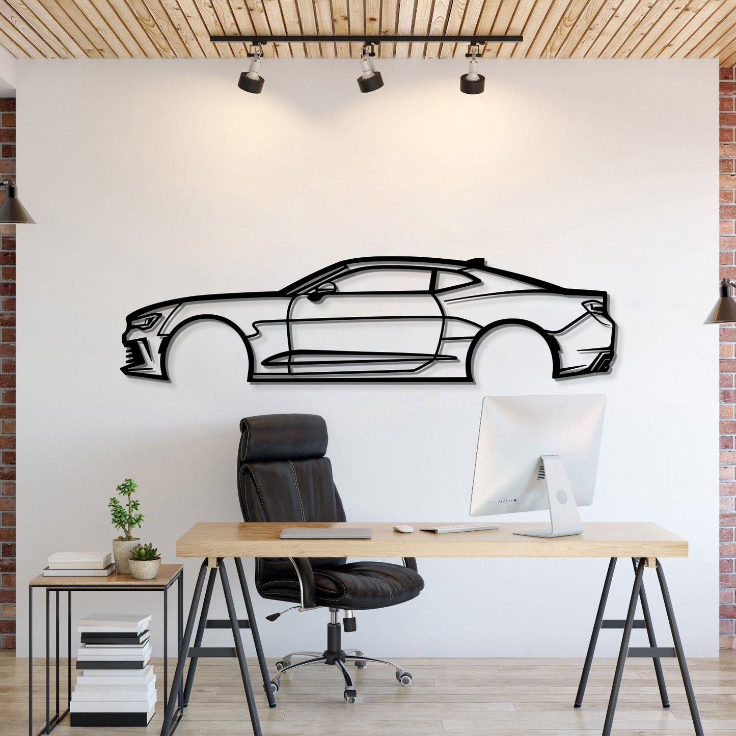 2016 Camaro Metal Car Wall Art - MT0555 - MT0555B49L-MT0555B69L-MT0555B80L-MT0555B99L-MT0555B120L-  DRIVEN - 1