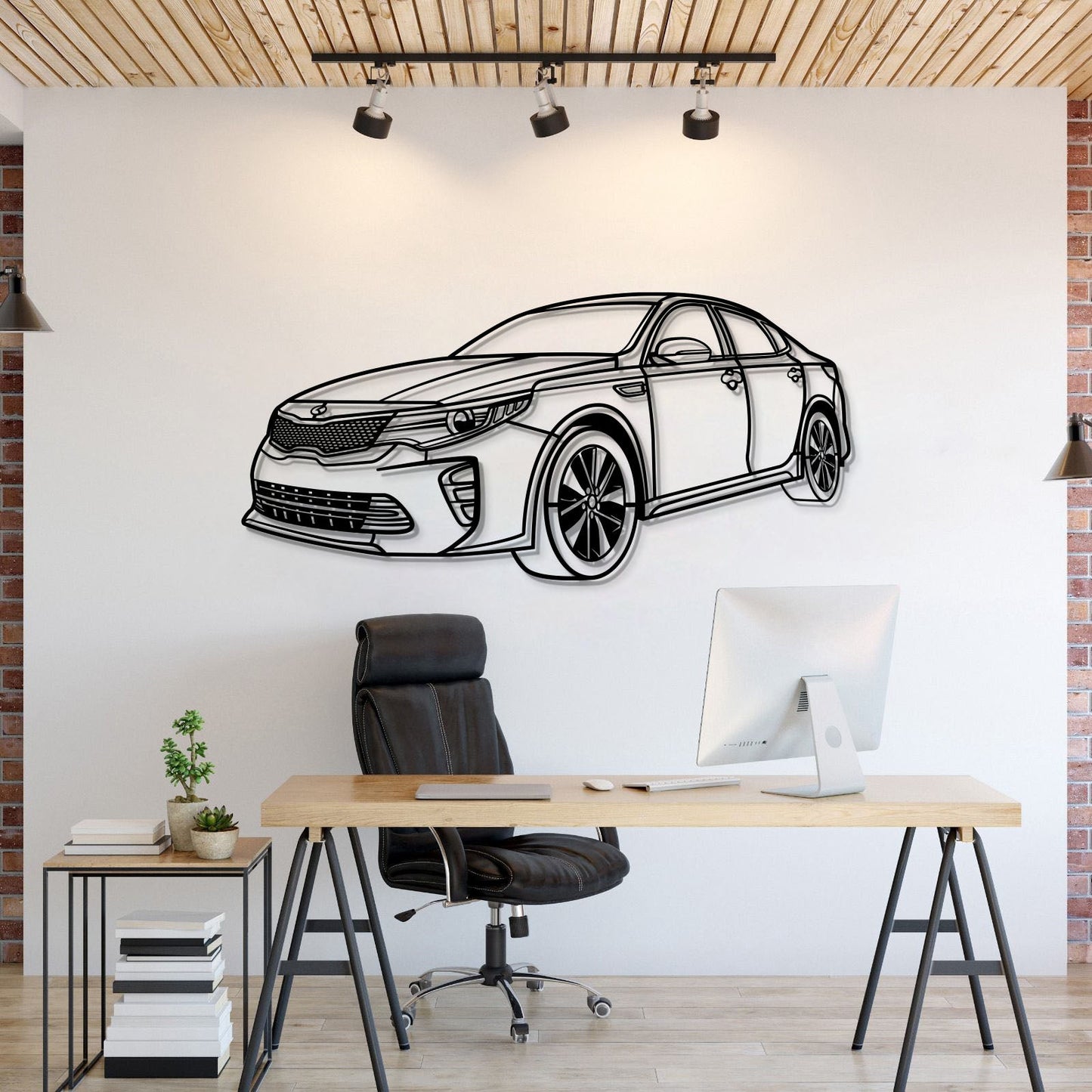 2016 Optima Perspective Metal Car Wall Art - MT1165 - MT1165B69L-MT1165B80L-MT1165B99L-MT1165B115L-MT1165B140L-  DRIVEN - 1