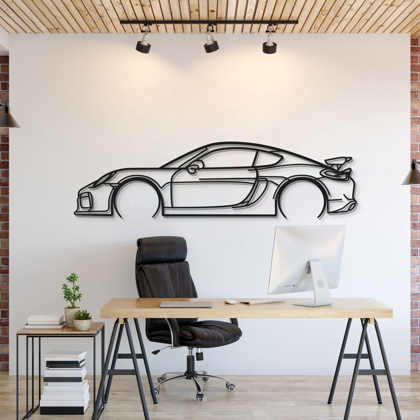 2016 Cayman GT4 981 Metal Car Wall Art - MT0897 - MT0897B49L-  DRIVEN - 1