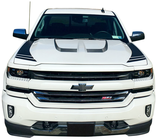 Hood Accent Stripes  - 2016-2018 Silverado 1500 - Silverado:16-18:HoodAccent-01-Silverado:16-18:HoodAccent-02-Silverado:16-18:HoodAccent-03-Silverado:16-18:HoodAccent-04-Silverado:16-18:HoodAccent-05-  DRIVEN - 1