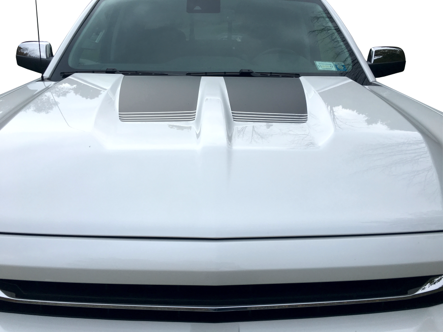 Hood Recess Insert Stripes  - 2016-2018 Silverado 1500 - 20162018:Silverado:HoodInsert-01-20162018:Silverado:HoodInsert-02-20162018:Silverado:HoodInsert-03-20162018:Silverado:HoodInsert-04-20162018:Silverado:HoodInsert-05-  DRIVEN - 4