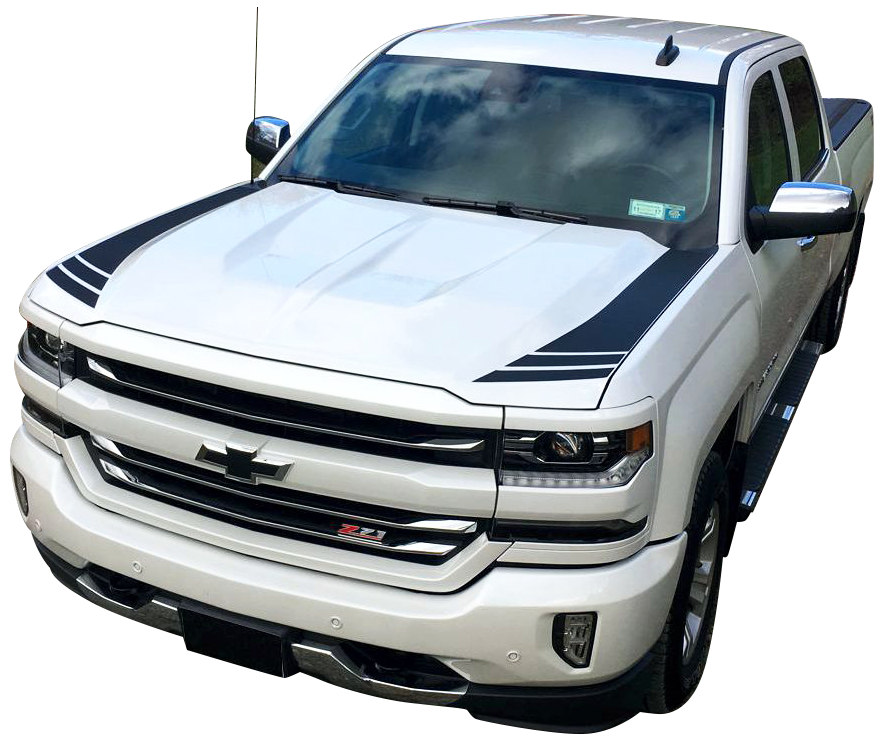Hood Accent Stripes  - 2016-2018 Silverado 1500 - Silverado:16-18:HoodAccent-01-Silverado:16-18:HoodAccent-02-Silverado:16-18:HoodAccent-03-Silverado:16-18:HoodAccent-04-Silverado:16-18:HoodAccent-05-  DRIVEN - 5