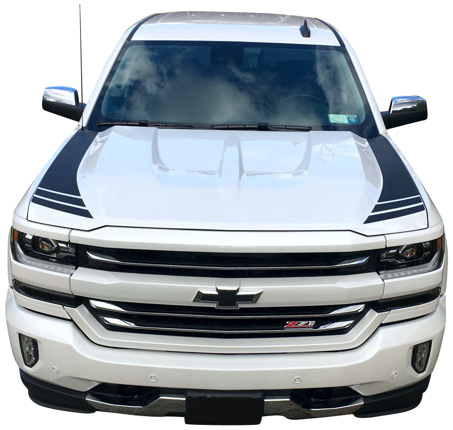 Hood Accent Stripes  - 2016-2018 Silverado 1500 - Silverado:16-18:HoodAccent-01-Silverado:16-18:HoodAccent-02-Silverado:16-18:HoodAccent-03-Silverado:16-18:HoodAccent-04-Silverado:16-18:HoodAccent-05-  DRIVEN - 4
