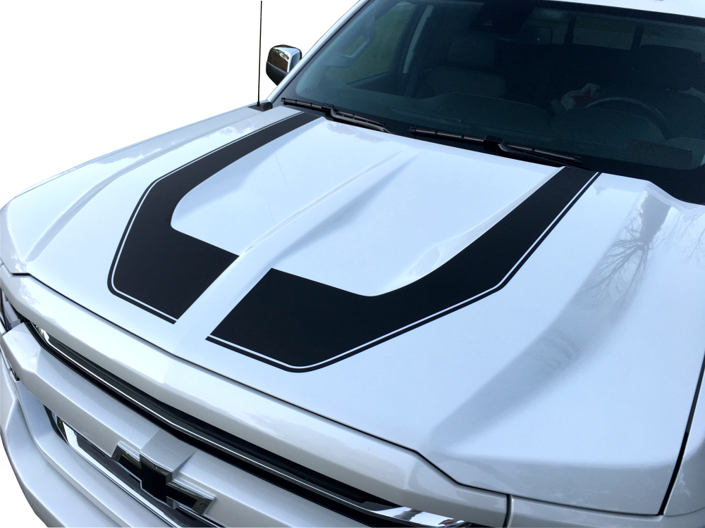 Rally Edition Style Stripes  - 2016-2018 Silverado 1500 - 2016:Silverado:RallyEdition-GBK-2016:Silverado:RallyEdition-FBK-2016:Silverado:RallyEdition-GWH-2016:Silverado:RallyEdition-NRD-2016:Silverado:RallyEdition-SIM-  DRIVEN - 1