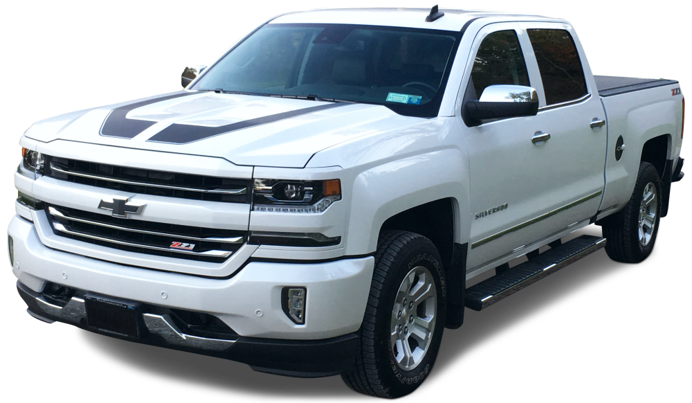 Rally Edition Style Stripes  - 2016-2018 Silverado 1500 - 2016:Silverado:RallyEdition-GBK-2016:Silverado:RallyEdition-FBK-2016:Silverado:RallyEdition-GWH-2016:Silverado:RallyEdition-NRD-2016:Silverado:RallyEdition-SIM-  DRIVEN - 2